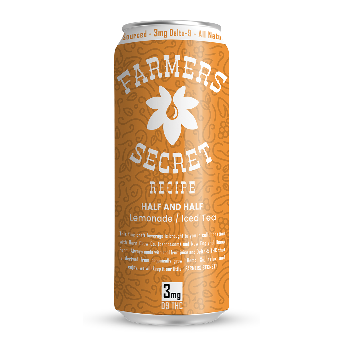 4 pack Farmers Secret Half & Half 3mg D9 THC Drink