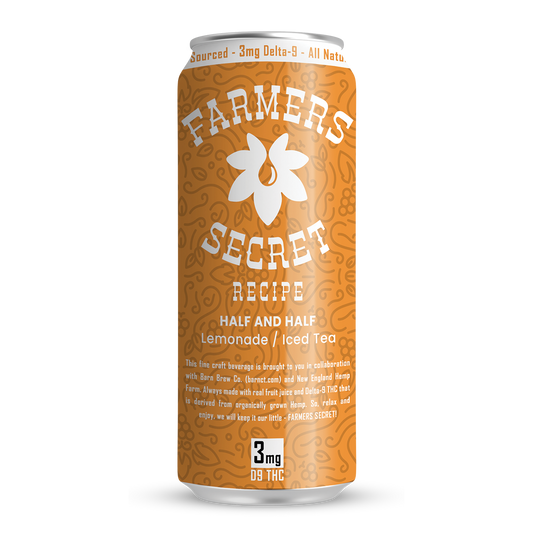 4 pack Farmers Secret Half & Half 3mg D9 THC Drink